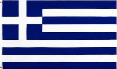 Senvi Printwear - Flag Greece - Grote Griekse vlag - Gemaakt Van 100% Polyester - UV & Weerbestendig - Met Versterkte Mastrand - Messing Ogen - 90x150 CM - Fair Working Conditions - Griekenland