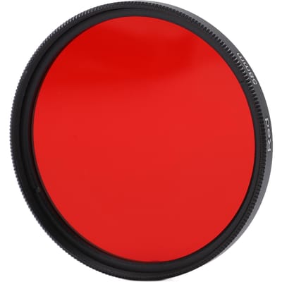 Filtre d'objectif d'appareil photo fileté Filtre de couleur rouge plein Verre optique pour objectif d'appareil photo Nikon 58 mm 58mm red