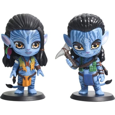 Avatar 2 Neytiri & Jake Sully PVC Figuur Model Kleine Beeldjes Verzamelingen Bureau Decoraties Poppen Modellen Decoraties Cadeaus gray