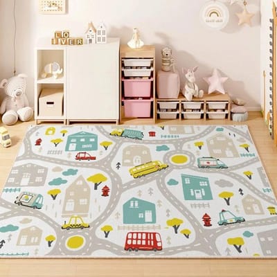Kinderkamer Speelruimte Tapijt Woonkamer Slaapkamer Kinderen Autobaan Digitaal puzzelspelmat Baby speel kruipmat 60*90cm