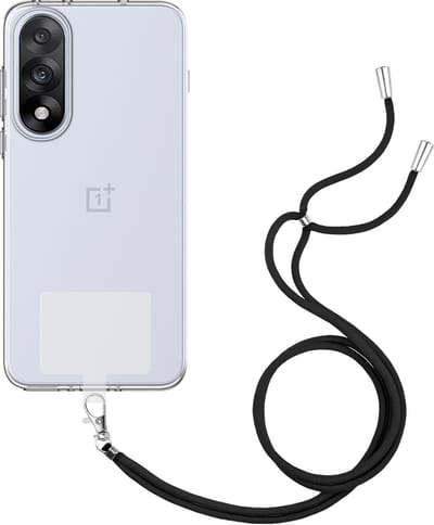 Just in Case hoesje met koord geschikt voor OnePlus Nord 5 Hoesje met Koord - Flexibele Case - Transparant