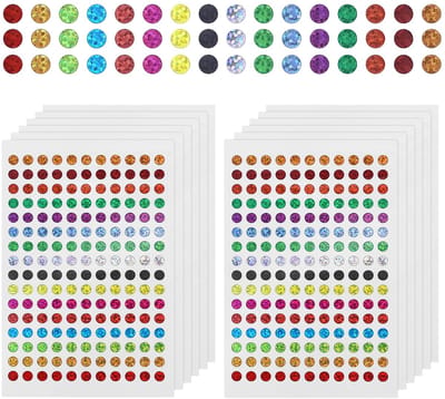 Dailygoods- Stippenstickers 12 Vellen - Glanzend - Cirkelpuntstickers - Kleurrijk - Ronde Stickers - Hoogwaardig Materiaal