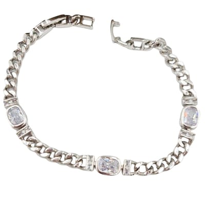 Gourmet Diamond Link Bracelet White Gold