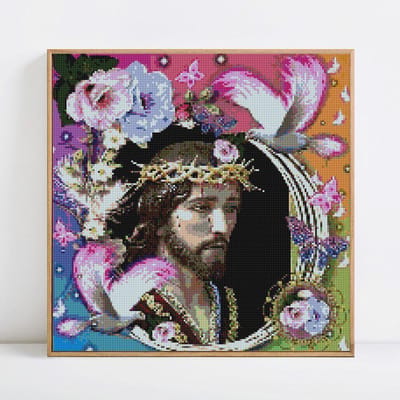 Diamant borduurwerk mannen diamant mozaïek verkoop portret foto's van strass diamant schilderij 30x30 black
