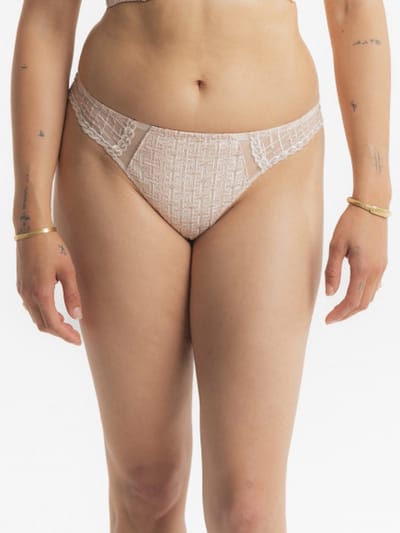 Louisa Bracq - Tweegy String Nude Rose - maat 40 - Roze/Goud