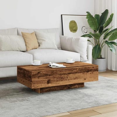 vidaXL - Salontafel - 100x49,5x31 - cm - bewerkt - hout - oud - houtkleurig