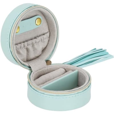Springos Sieradendoos - Juwelendoos - Rond - 8 x 5 cm - Mint