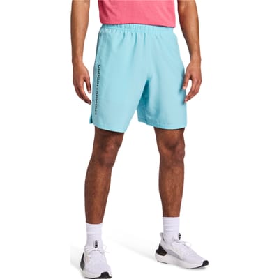 Under Armour Wordmark Logo Korte Broeken Heren - Blauw - Maat M - Poly Woven