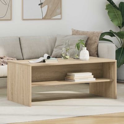 vidaXL - Salontafel - Sonoma - Eik - 100 - x - 50 - x - 40 - cm - Bewerkt - hout