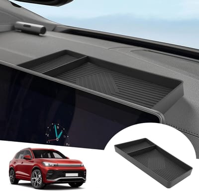 Compatibele Opbergdoos voor VW Tiguan 3 (2024-2025) - 15 Inch Console, Organizer Tray en Achterste Schappen voor Discover Pro Max Scherm