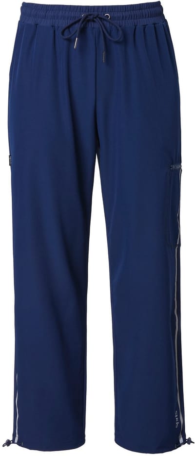 Ulla Popken - Dames - Functionele joggingbroek waterafstotend Powerstretch - Donkerblauw - Maat 46+