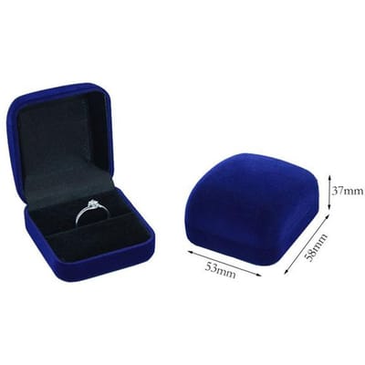Bulk Verlovingsring Verpakkingsdoos Fluweel Valentijnsdag Cadeau Trouwring Vitrine Organizer Sieraden Oorknopjes Opbergdoos black