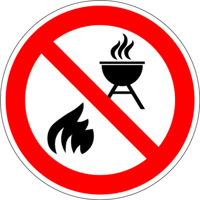 Verboden te BBQ'en bord, kunststof 100 mm