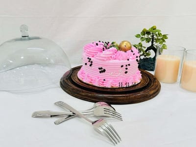 Glazen Cloche - Taartstandaard Koepel - Gebak Presenteren - Handgemaakt Decor - 29 cm Hoog - Bruin
