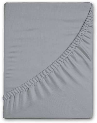 Good Morning hoeslaken effen kleur - 1 persoons 90x200 cm - Zilver - 100% Katoen flanel