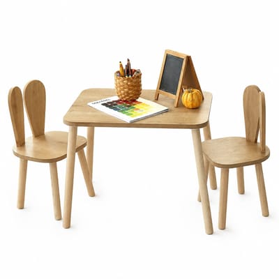 Cozy Collections - Kindertafel Met Stoeltjes - Kinderbureau - Eethoek set kinderen - Peuters tafel - Speeltafel - Montessori kindertafel - Kindermeubelen Set 1 t/m 7 Jaar