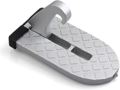 Autodeur Trede - Opvouwbare Opstap - Dakbelading Laden - Antislip Oppervlak - 8.5 inch Lengte - Zwart/Zilver