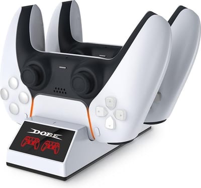Charging Station Geschikt voor: Playstation 5 - TP5-0508 - Oplaadstation - Charger - Dual Controller - Docking Station - PS5 - Oplader twee PS5 Dual Controllers - PS5 DualSense controller - oplader PS5 - LED indicatie - snel opladen - Dual charge