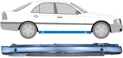 Volledige dorpel voor Mercedes C-Class W202 1993-2001 / Rechts