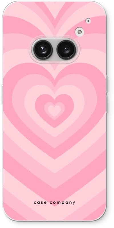 Case Company® - Hoesje geschikt voor Nothing Phone (2a) hoesje - Hart Roos - Soft Cover Telefoonhoesje - Bescherming aan alle Kanten en Schermrand