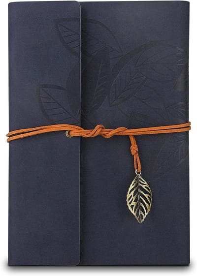 Vervangbare Vintage Lederen Notitieboek voor Reizen met Kraft Papier Bladen - Perfect als Schetsboek en Dagboek