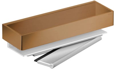 Keuco Edition 11 - Planchet met wisser voor glas, lengte 30 cm, geborsteld brons 11159030000