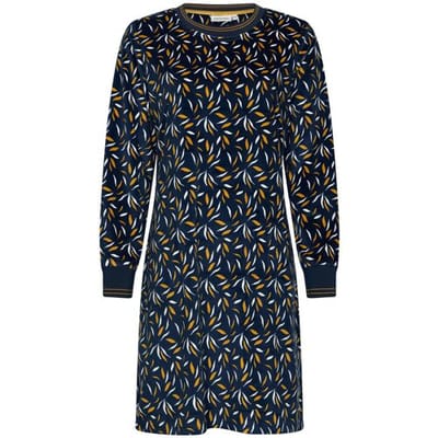Pastunette - Moonlite - Nachthemd - Velours Fleece - Blauw - Maat 38