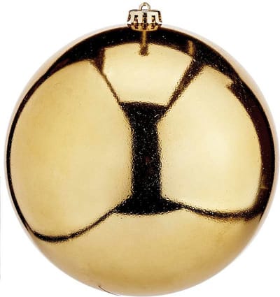 Krist+ Grote decoratie kerstbal - goud - 20 cm - kunststof - glimmend - kerstversiering