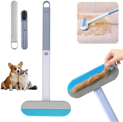 NTH products- Dierenhaarverwijderaar multifunctioneel - Kledingborstel - Pluizenborstel - Tapijtborstel - Borstel voor honden/katten - Eenvoudige reiniging met verlengd handvat - Pluisborstel