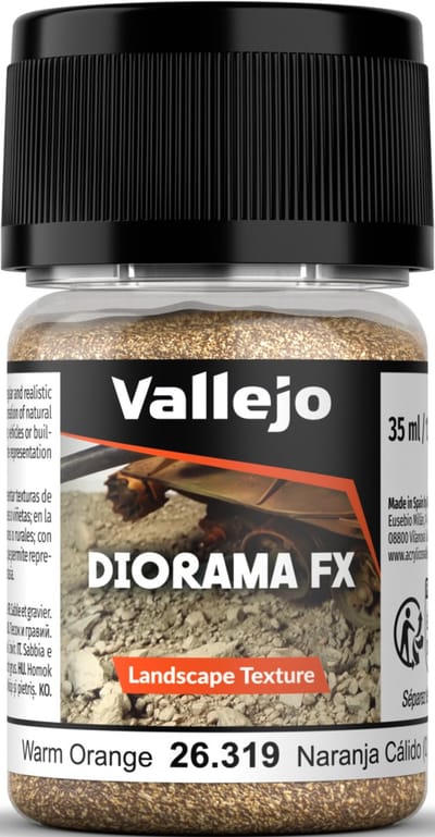 Vallejo Modelbouwdecoratie - 26319 Landscape Textures 319 - Warm Oranje 0,1-0,6 mm - 35ml Effecten potje