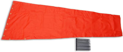 18 inch x 72 inch Oranje Vervangende Windsok voor Luchthaven en Tuin
