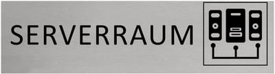 CombiCraft Aluminium Deurbordje "Serverraum " 165x45mm met tape