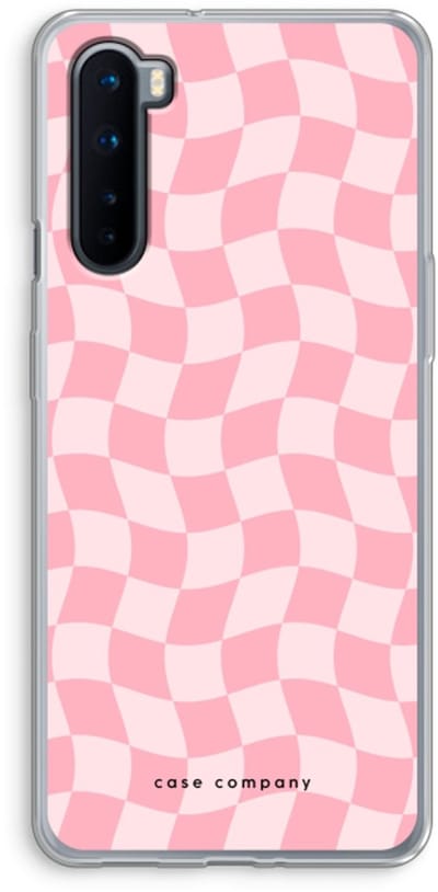 Case Company® - Hoesje geschikt voor OnePlus Nord hoesje - Grid Roos - Soft Cover Telefoonhoesje - Bescherming aan alle Kanten en Schermrand