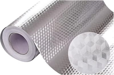 Keuken Wandfolie Sticker Zelfklevend Aluminium – Olie- en Waterdicht Beschermfolie voor Aanrecht, Lades & Kasten – 40 cm x 200 cm