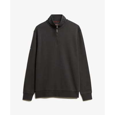 Superdry - Utility sweatshirt met logo en halve rits - Heren - Truien
