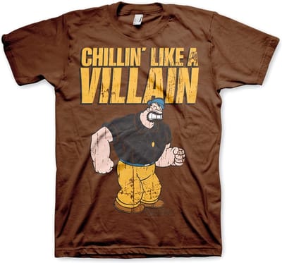 Popeye Chillin'Like A Villain T-shirt bruin