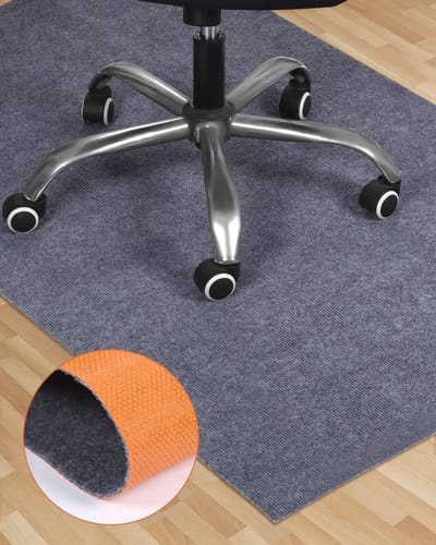 Office Chair Underlay, 90 x 140 cm, TPE Material/Light Grey, Floor Protection Mat, Office Chair, Floor Protection Mat for Hard Floors, Scratch-Resistant Floor Mat, Chair Underlay, Desk Chair Underlay