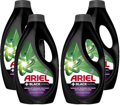 Ariel Wasmiddel +Zwart Bescherming - Multipack - 4500ml (4x1125ml) - 100 (4x25) wasbeurten