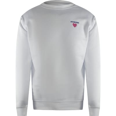 Love Moschino Heart Logo Witte Sweatshirt