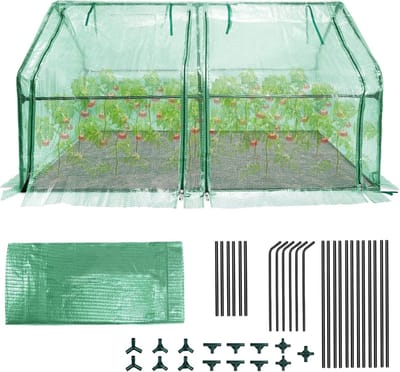 Foliekas - Mini-broeikas Kweekkas - Planten Beschermen - Waterdichte HDPE-folie - 180 x 90 x 90 cm - Groen