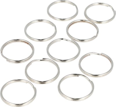 Haarsoires DIY Sleutelringen 3 cm – metalen sleutelhangers – zilver – set van 100 - Onderdelen - Zelf Sieraden & Haaraccessoires Maken
