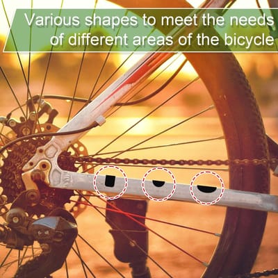 Allecto - Fietsframe Beschermingstape - Fietsachtervorkbeschermer - Zelfklevend - Zwart - Fietskettingbeschermer - Ideaal voor Mountainbikes - 3 Ve...