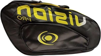 Sporttas - Racket tas - Sport benodigdheden - Veelzijdig draagsysteem - 58 cm - Zwart Geel