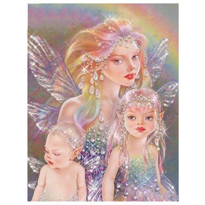 Peinture diamant 5D à faire soi-même, broderie complète, image ronde, ange, mère, bébé, décoration d'intérieur 20X30CM