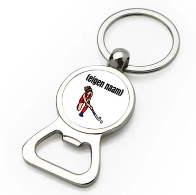 Akyol - hockey vrouw met eigen naam flesopener - Hockey - atleten - iemand die houdt van hockey - verjaardag - cadeau - kado - 9 bij 3 cm