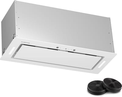 Klarstein Afzuigkap, Afvoer-/recirculatie-afzuigkap, Afzuigkap met filter, LED-verlichting & touchbediening, Stille afzuigkap met 466 m³/u luchtstroom, Efficiënte roestvrijstalen afzuigkap