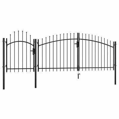 vidaXL - Tuinpoort - Woerden - staal - 1,75x4 - m - zwart