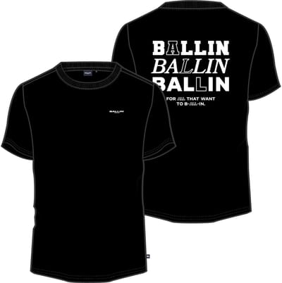 Ballin Amsterdam - Jongens Regular fit T-shirts Crewneck SS - Black - Maat 10