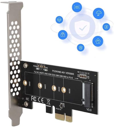 Dailygoody - M.2 PCIe adapter - M.2 naar PCIe converter - Uitbreidingskaart aansluiting - Zwart - NVMe SSD ondersteuning - Geschikt voor Windows en Linux