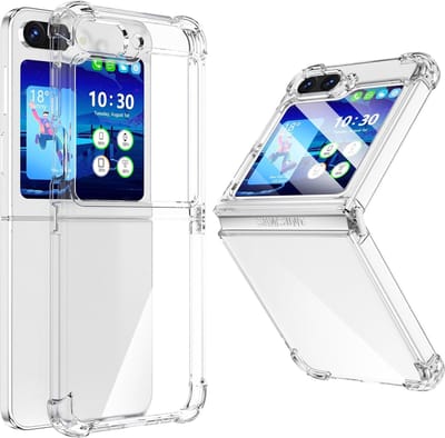 Casemania Hoesje Geschikt voor Samsung Galaxy Z Flip 6 - Transparant - Anti Shock Back Cover - Inclusief Buckle Aansluting